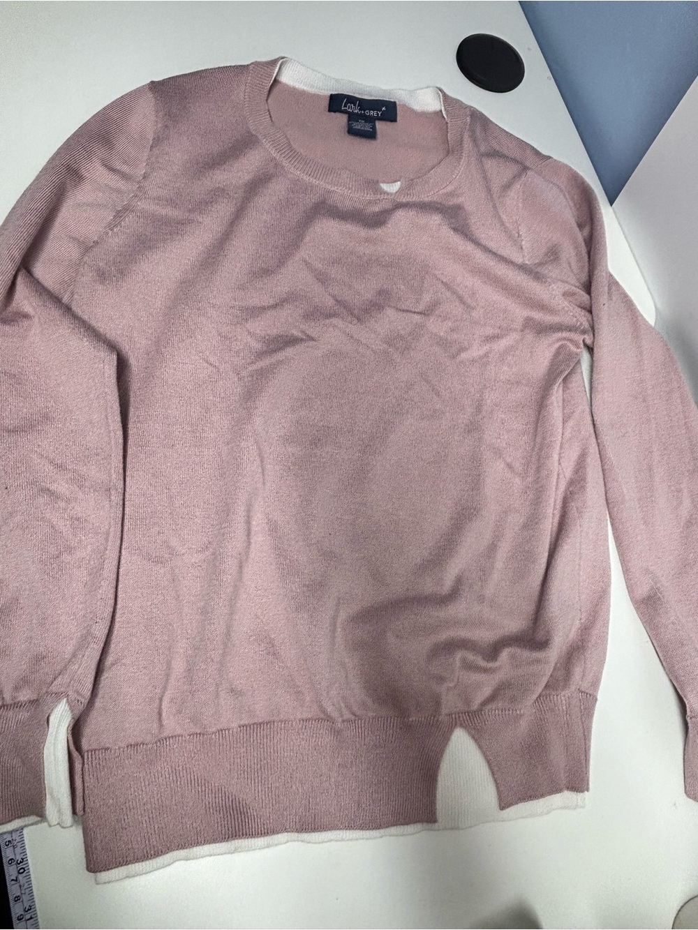 NWOT Lark+Grey Women's Dusty Pink Crewneck Sweater